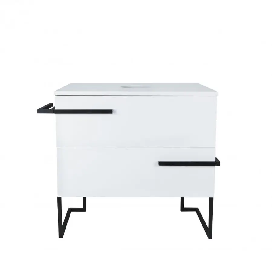 Тумба підлогова Qtap Taurus 700х616х437 White/Whitish oak зі стільницею QT2480TNT703WWO