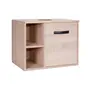 Тумба підвісна Qtap Pisces 600х480х470 Whitish oak зі стільницею QT2579TPL603WO