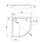 Душовий піддон Qtap Robin 309912C 90x90x12 см + сифон