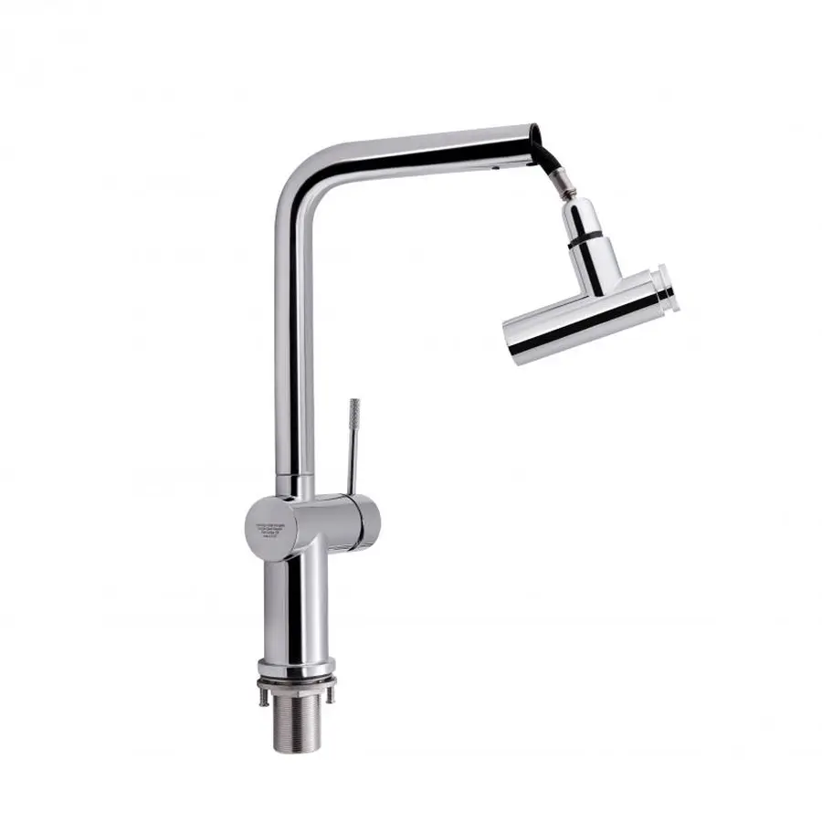 Змішувач для кухні Qtap Scorpio 9050105FC з висувним виливом