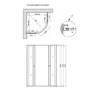 Душова кабіна Lidz Wieza SC80x80.SAT.MID.L, скло Linie 4 мм без піддона