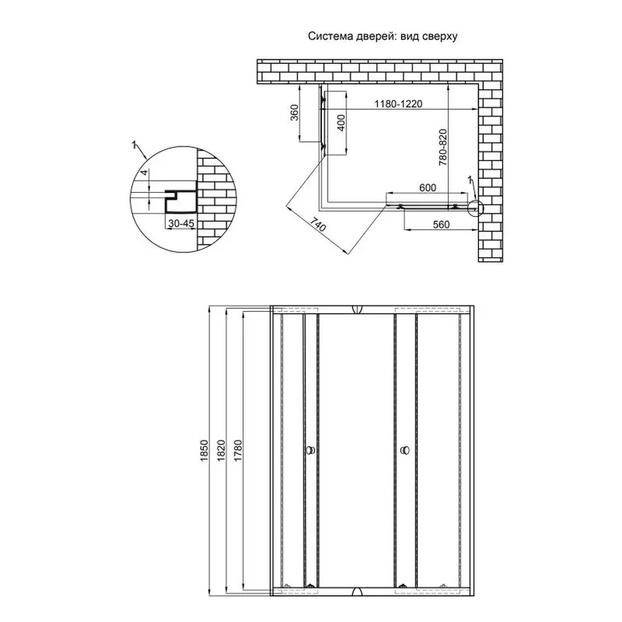 Душова кабіна Lidz Wiezak SC120x80.SAT.LOW.L, скло Linie 4 мм без піддона