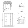 Набір Lidz душова кабіна Wiezak SC80x80.SAT.LOW.L, скло Linie 4 мм + піддон Mazur