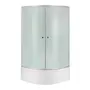 Набір Lidz душова кабіна Latwa SC90x90.SAT.HIGH.FR, скло Frost 4 мм + піддон с панелью Kupala