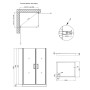 Набір Qtap душова кабіна Gemini CRM1018RC6 Clear 2020x1000x800 мм + піддон Tern 301812C 100x80x12 см з сифоном