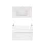 Комплект Qtap тумба підвісна Scorpio 800х585х460 мм White + раковина урізна Albatross New QT71SC43976