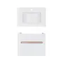 Комплект Qtap тумба підвісна Virgo 700х580х437 мм White/Whitish oak + раковина урізна Albatross E QT71V44076