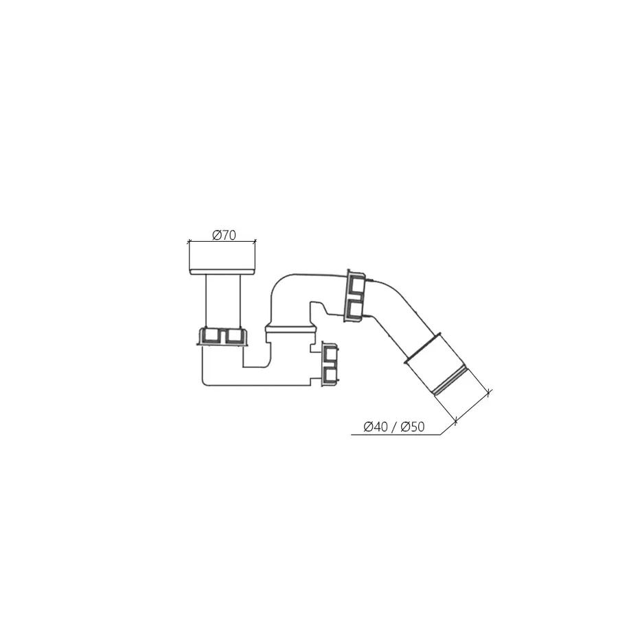 Сифон для душевого поддона Krono Plast П0555