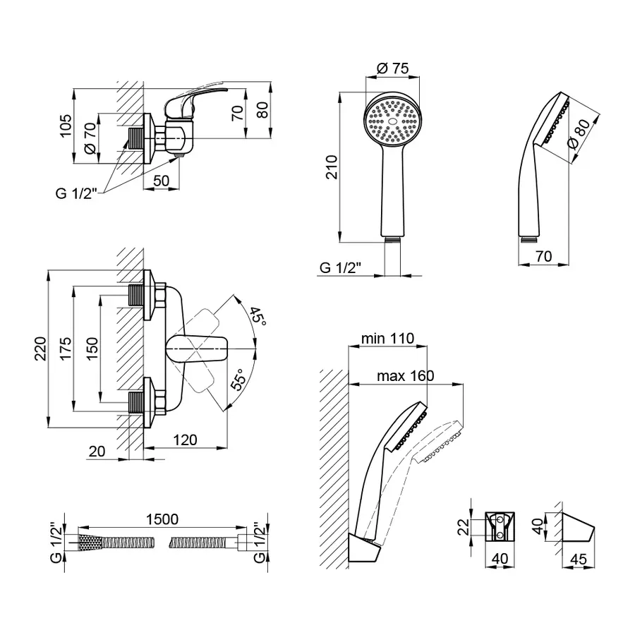 Змішувач для душу Qtap Smart СRM 010