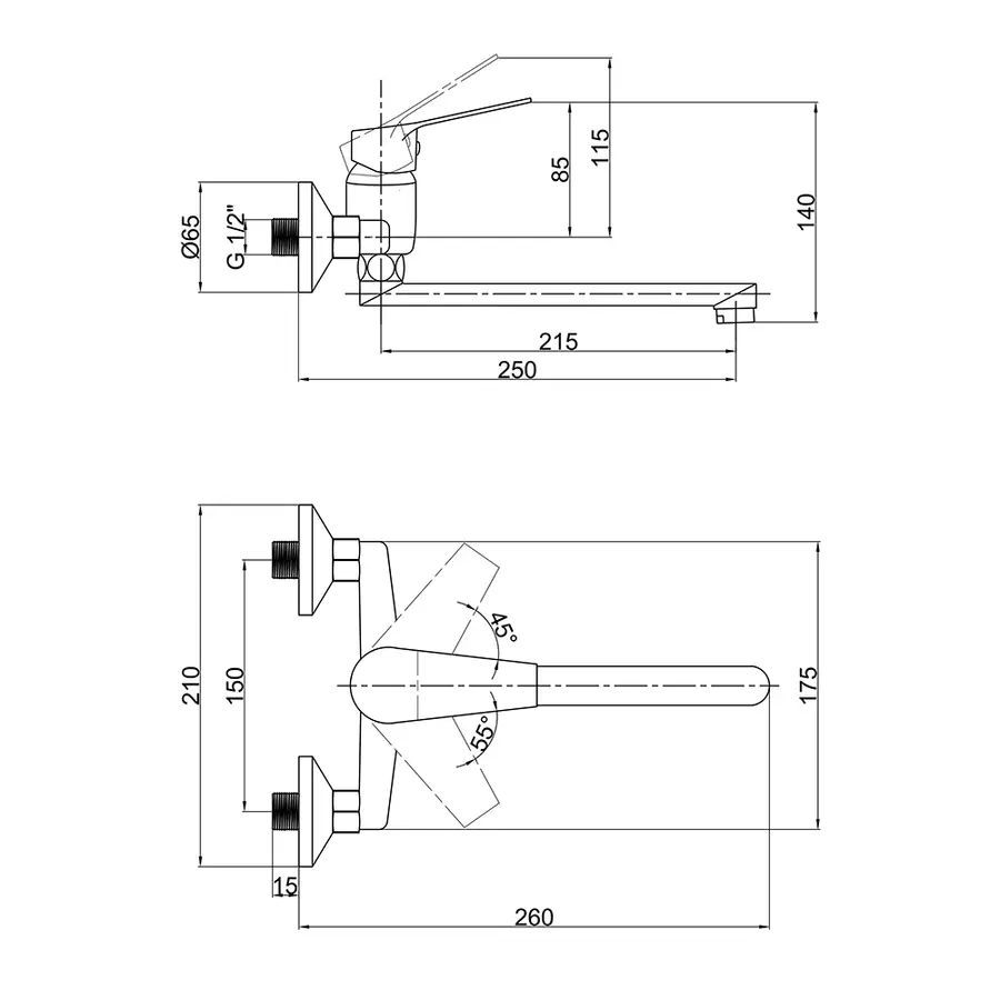 Смеситель для кухни Lidz (CRM) 40 87 009