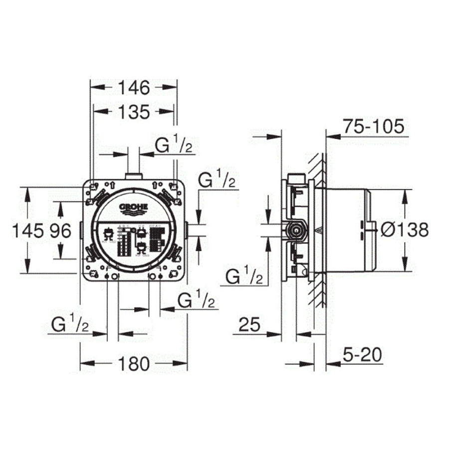 Душевая система Grohe Grohtherm SmartControl 34614SC0