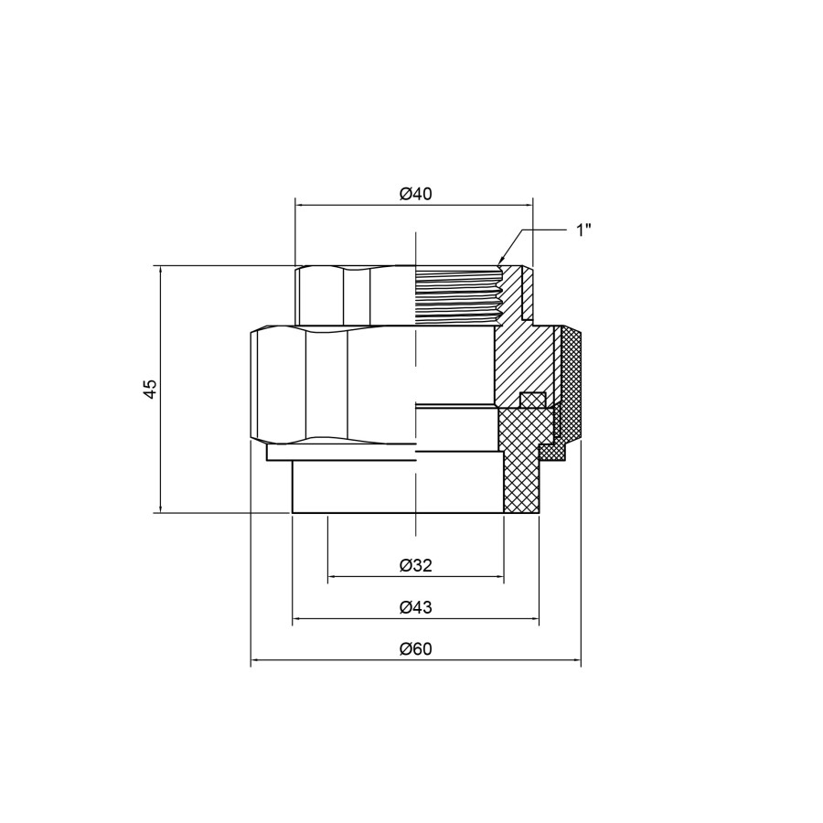 Сгон "Американка" PPR Thermo Alliance 32х1 "ВР