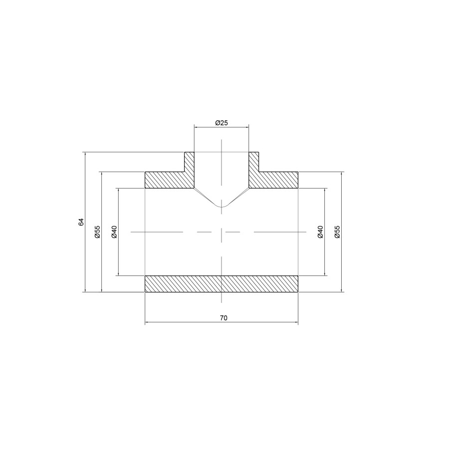 Тройник PPR Thermo Alliance 40х25х40