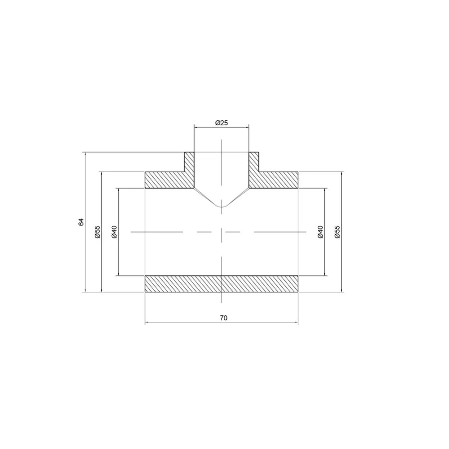 Трійник PPR Thermo Alliance 40х25х40