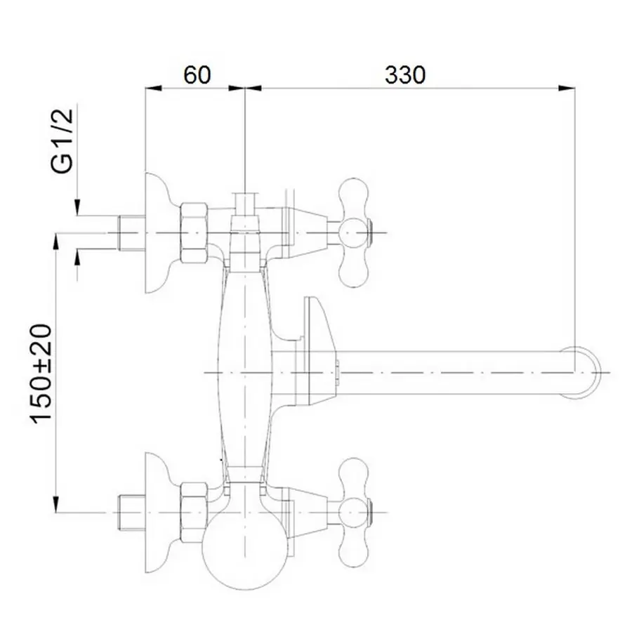Змішувач для ванни GF (CRM)S-21-141