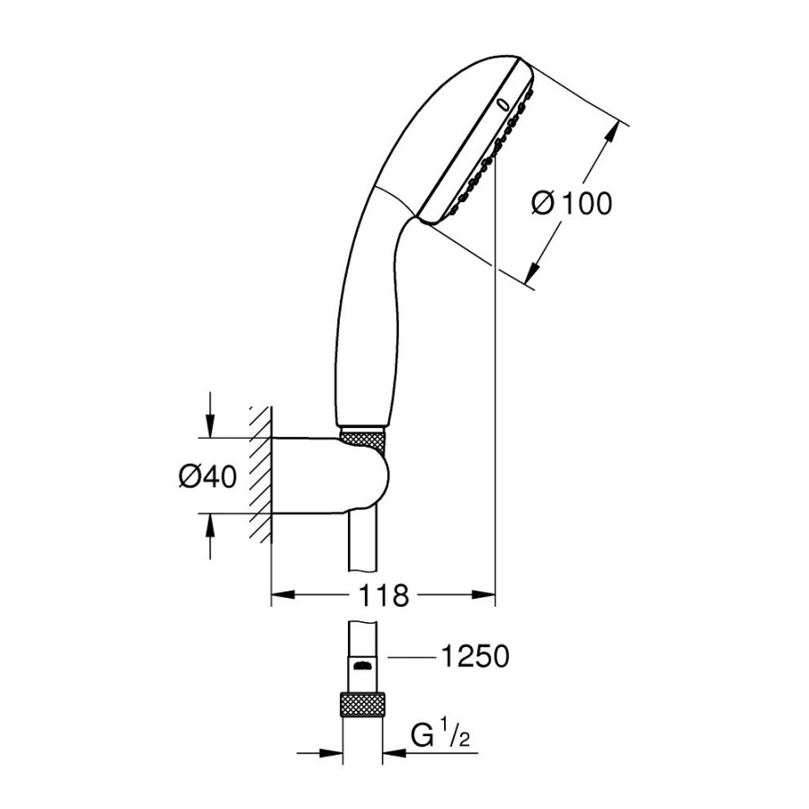 Душовий гарнітур Grohe New Tempesta 100 26164001