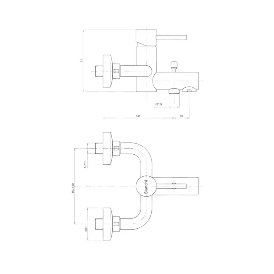 Змішувач для ванни Bianchi Mini VSCMIN200400CRM