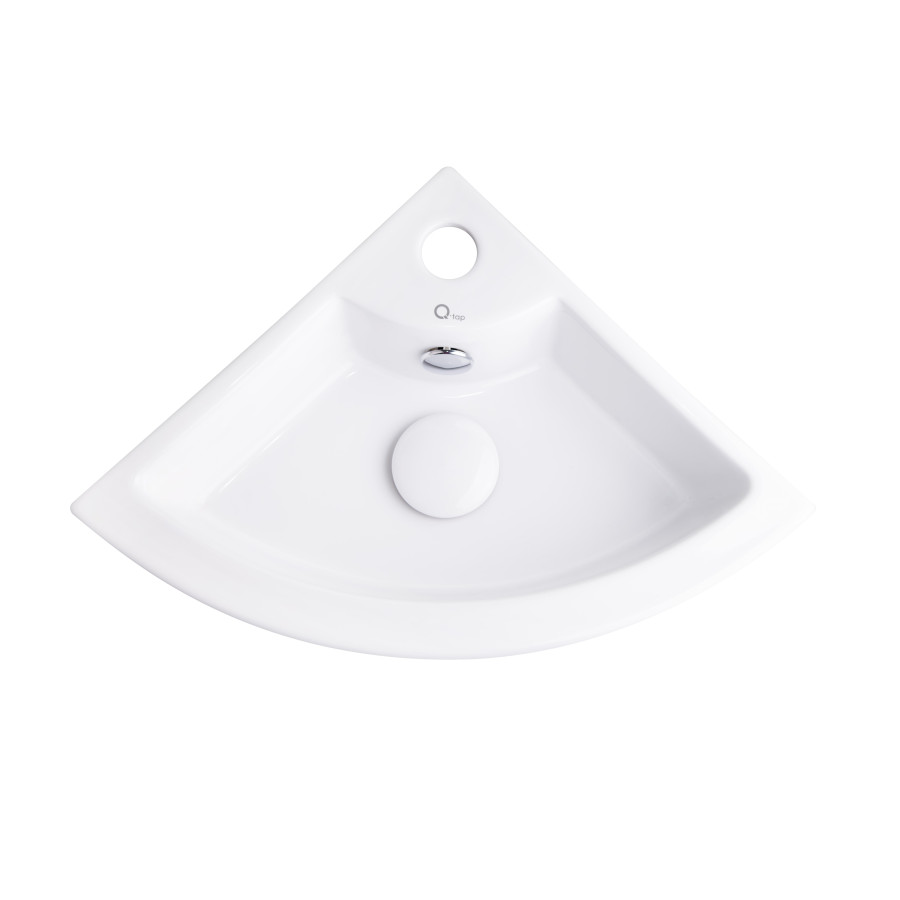 Раковина Qtap Kiwi 435х310х125 White з донним клапаном QT0911K184AW