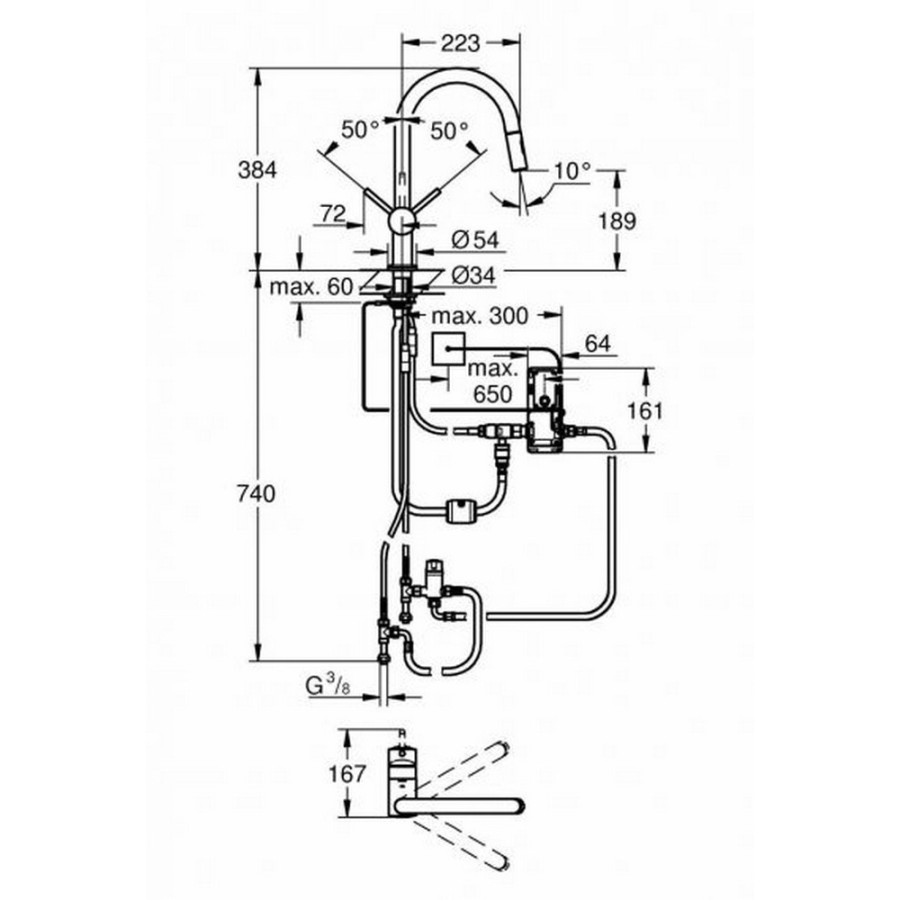 Кухонний змішувач сенсорний Grohe Minta Touch 31358DC2