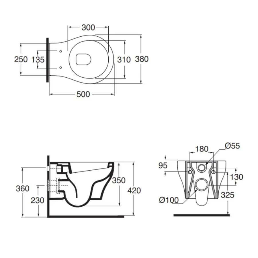 Унитаз подвесной Azzurra Vera VER100B1SOSKVER1848TIF