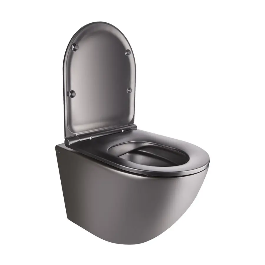 Унітаз підвісний Qtap Robin New безобідковий з сідінням Soft-close QT1333046ENRMB