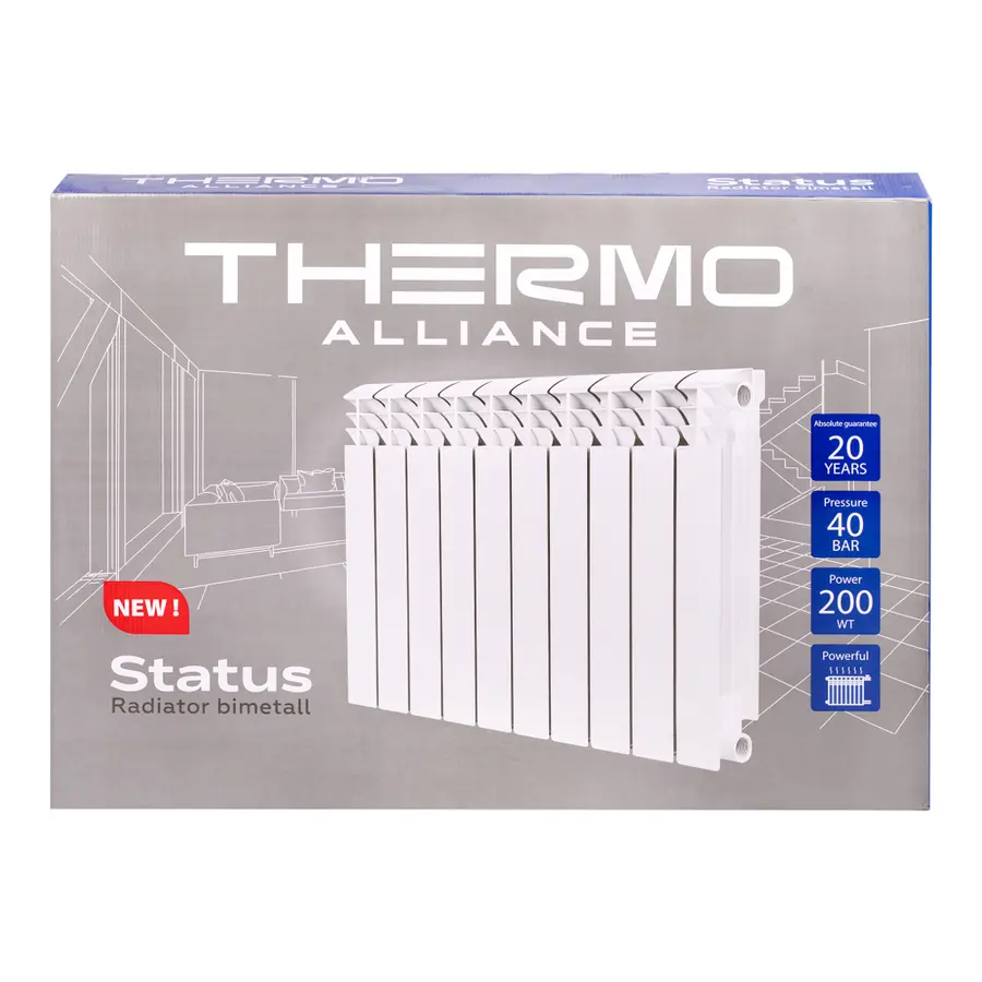 Радіатор біметалевий Thermo Alliance Status 500/100