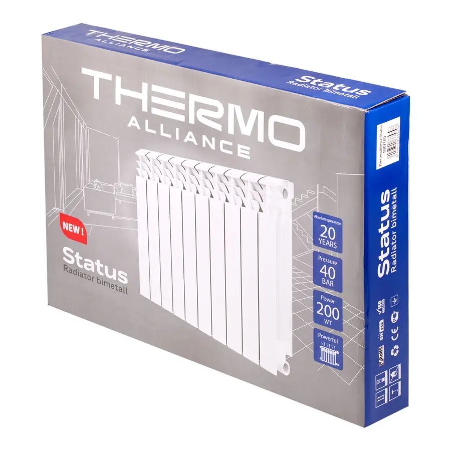 Радіатор біметалевий Thermo Alliance Status 500/100
