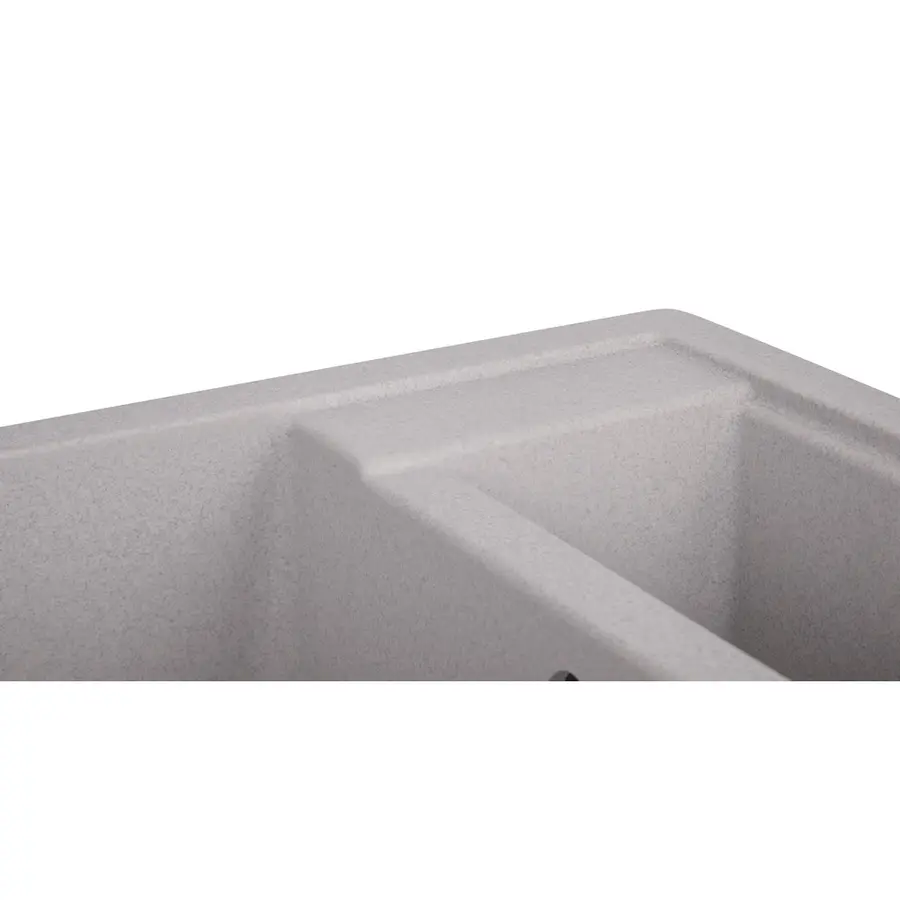 Кухонна гранітна мийка з додатковою чашею Lidz 615x500/200 GRA-09 (LIDZGRA09615500200)