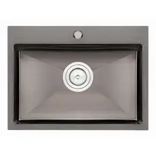 Кухонна мийка Qtap D5843BL 2.7/1.0 мм Black (QTD5843BLPVD10)