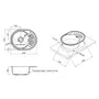 Кухонная мойка Lidz 5745 0,8 мм Micro Decor (LIDZ5745MDEC)