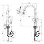 Змішувач для кухні Lidz (NKS) 12 32 015FL-8 з висувним виливом