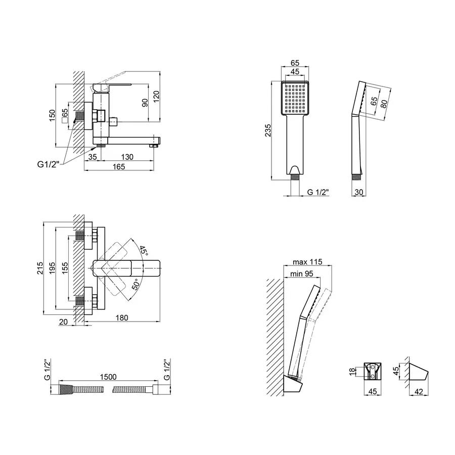 Змішувач для ванни Lidz (CRM) 21 45 006-1 New