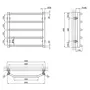 Полотенцесушитель водяной Lidz Trapezium (CRM) D38 / 25 600x600 P5