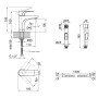 Змішувач для раковини Qtap Flaja 1510L102C з лійкою для гігієнічного душу