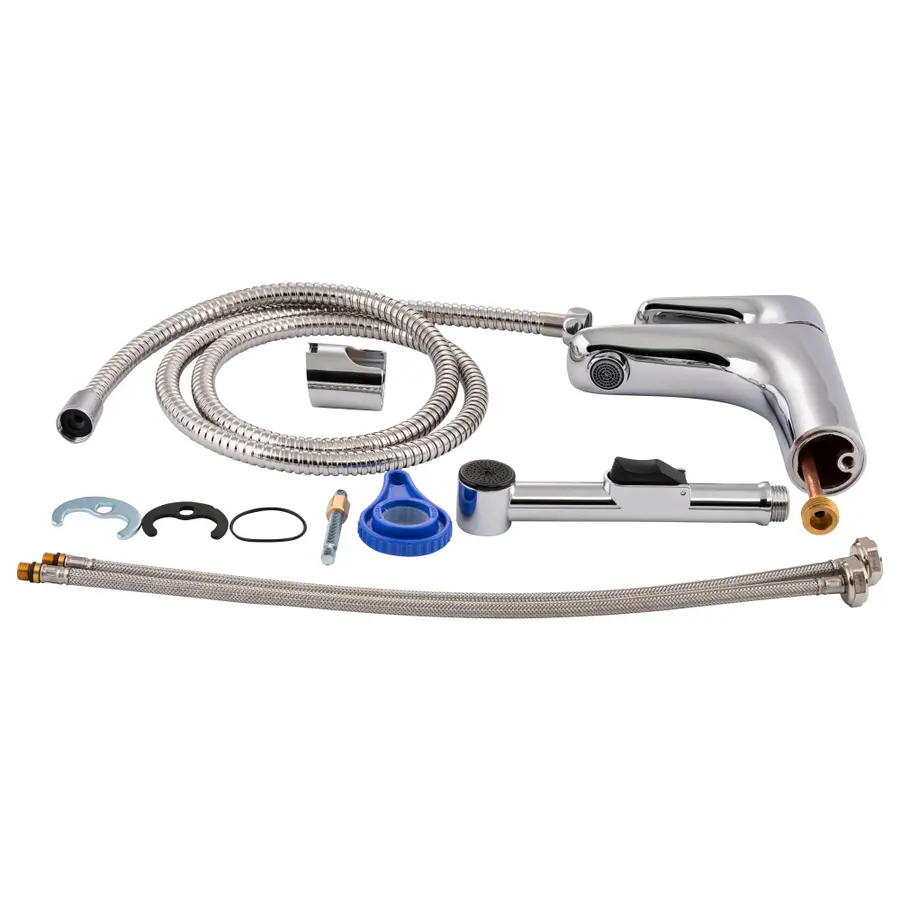 Змішувач для раковини Qtap Flaja 1510L102C з лійкою для гігієнічного душу