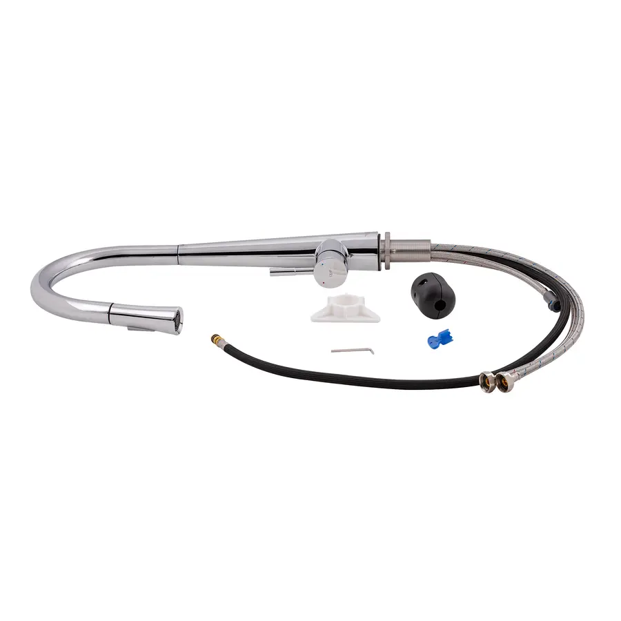 Змішувач для кухні Qtap Evicka 9135103UC з висувним виливом