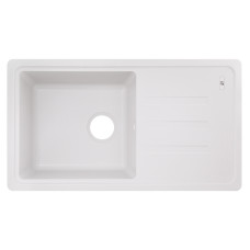 Кухонна гранітна мийка Lidz 780x435/200 WHI-01 (LIDZWHI01780435200)