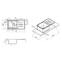 Кухонна гранітна мийка Lidz 780x435/200 WHI-01 (LIDZWHI01780435200)