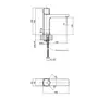 Змішувач для раковини Qtap Krychle 1852104C