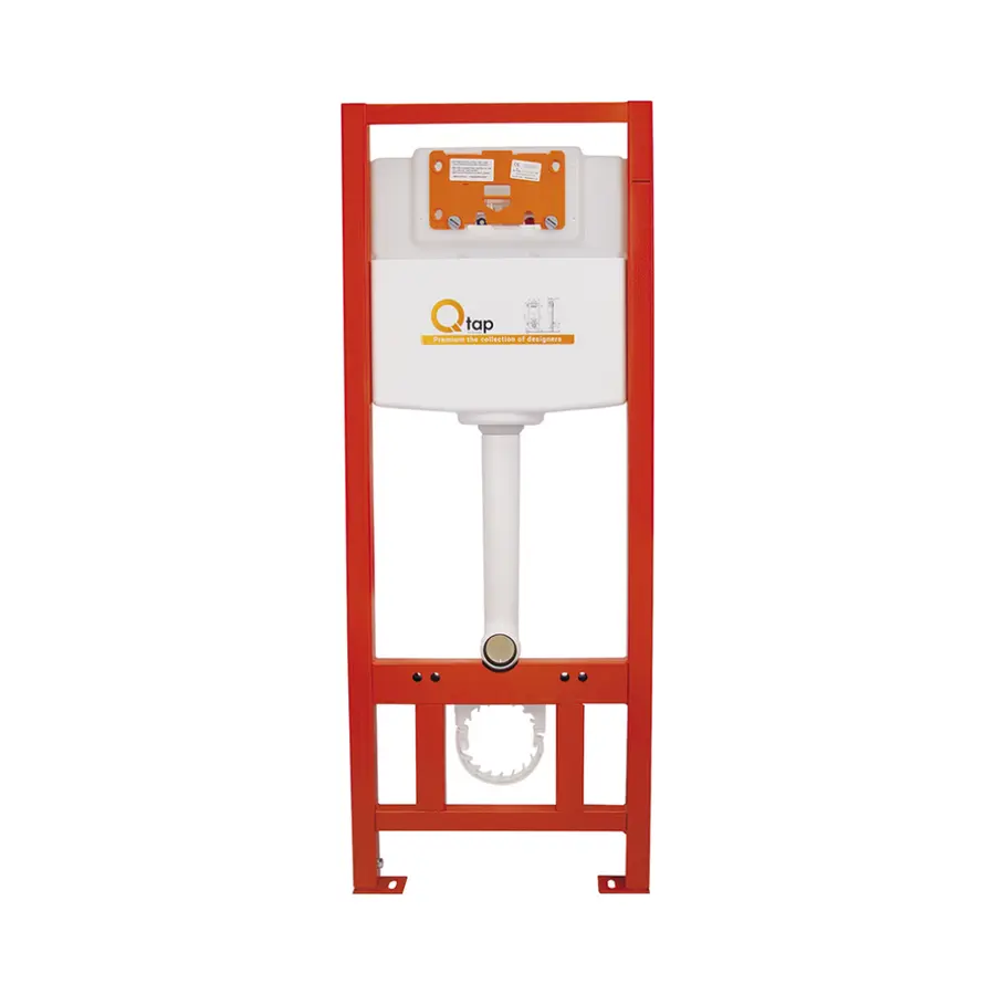 Набор Qtap инсталляция 3 в 1 Nest QT0133M425 с панелью смыва круглой QT0111M11112CRM + унитаз с сиденьем Jay QT07335176W