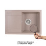 Кухонна гранітна мийка Qtap CS 7449 Beige (QT7449BEI551)