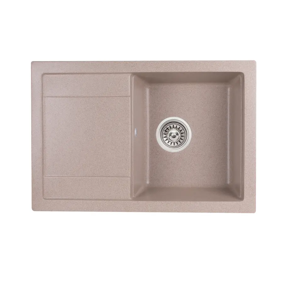 Кухонна гранітна мийка Qtap CS 7449 Beige (QT7449BEI551)