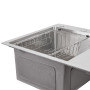 Кухонная мойка Lidz H6350L 3.0 / 0.8 мм Brush + сушилка + дозатор для моющего средства