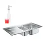 Мийка кухонна Grohe K400 31567SD0 + дозатор для миючого засобу Contemporary 40536000