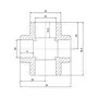 Крестовина PPR Blue Ocean 25х20х25х20 редукционная