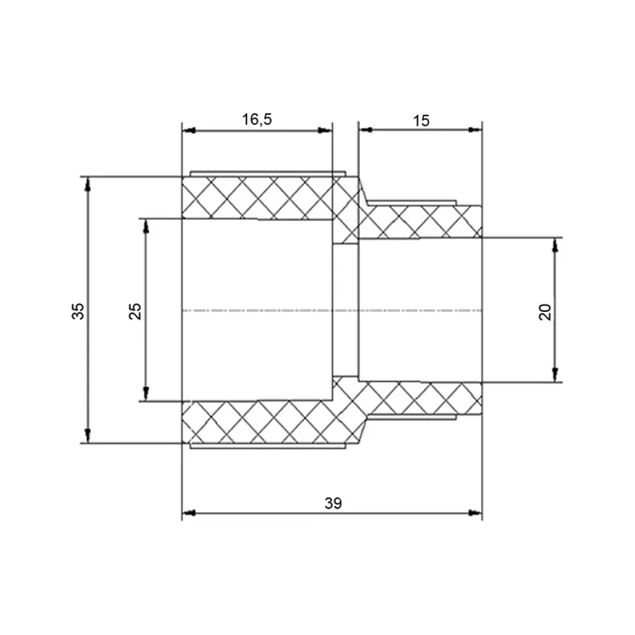 Муфта PPR Blue Ocean 25х20 редукційна