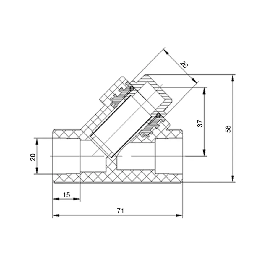 Обратный клапан PPR Blue Ocean 20