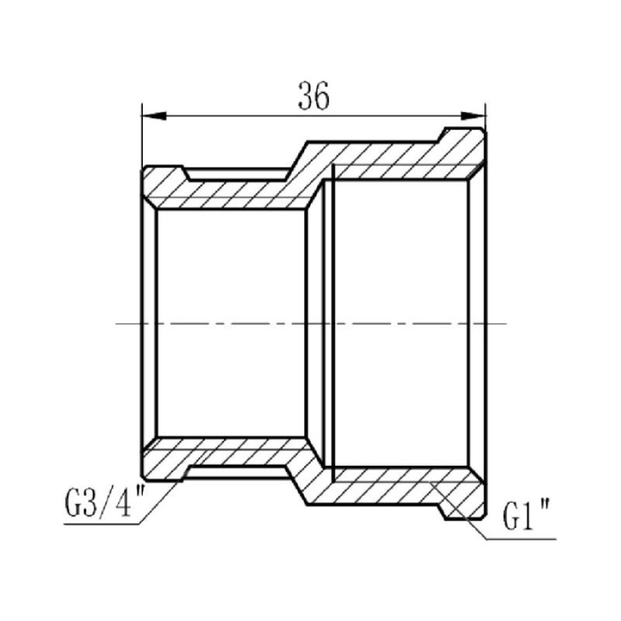 Муфта редукційна SD Forte 1"х3/4" ВВ SF3572520