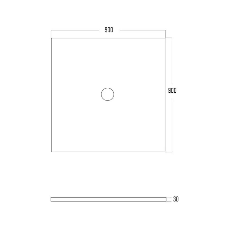 Душовий піддон Azzurra Uniko 90 UN9090CO1 Coton