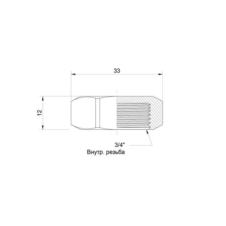 Заглушка Icma 3/4" ВР №201
